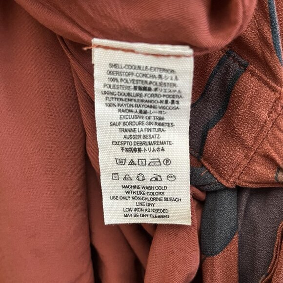 Free People Women Brick Tulip Sleeve Wrap Maxi Dress XS Boho Art Deco Pattern - Picture 9 of 9